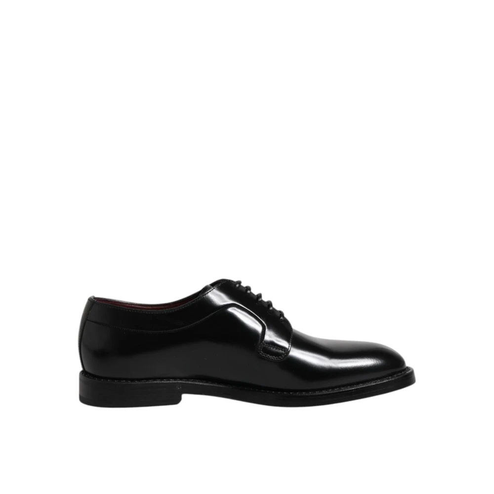 Dolce & Gabbana Herren Schwarz - E Leder Schnürschuhe - Shoes - K -39 Eu