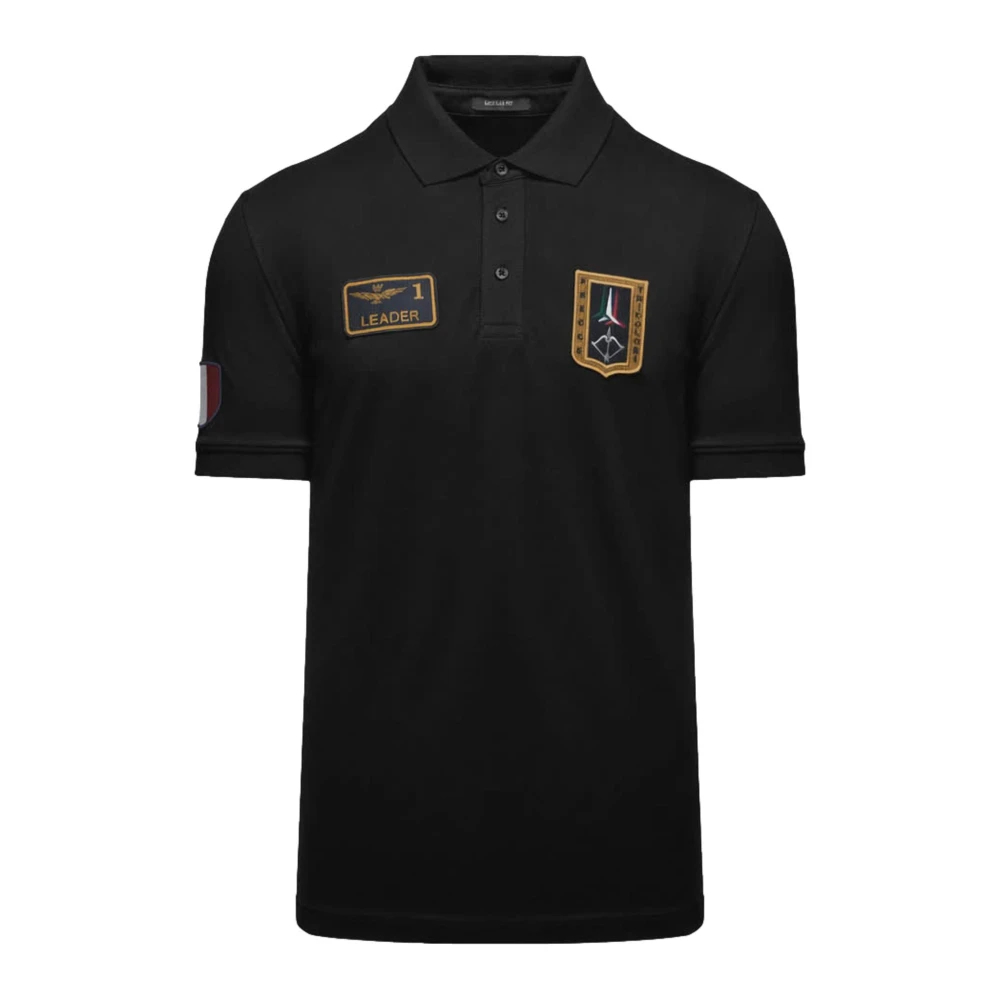 Aeronautica Militare Herren Schwarz - Polo Frecce Tricolori Po1927up00191 - Tops - K -4Xl