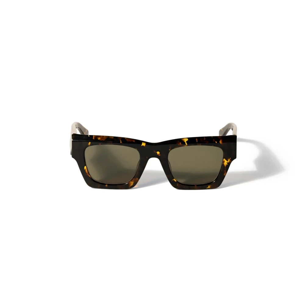 Off-White Unisex Havanna Off-White Ow1006 Davie 6055 Sonnenbrillen Acetat Grün Quadratisch Normal - Bild 5