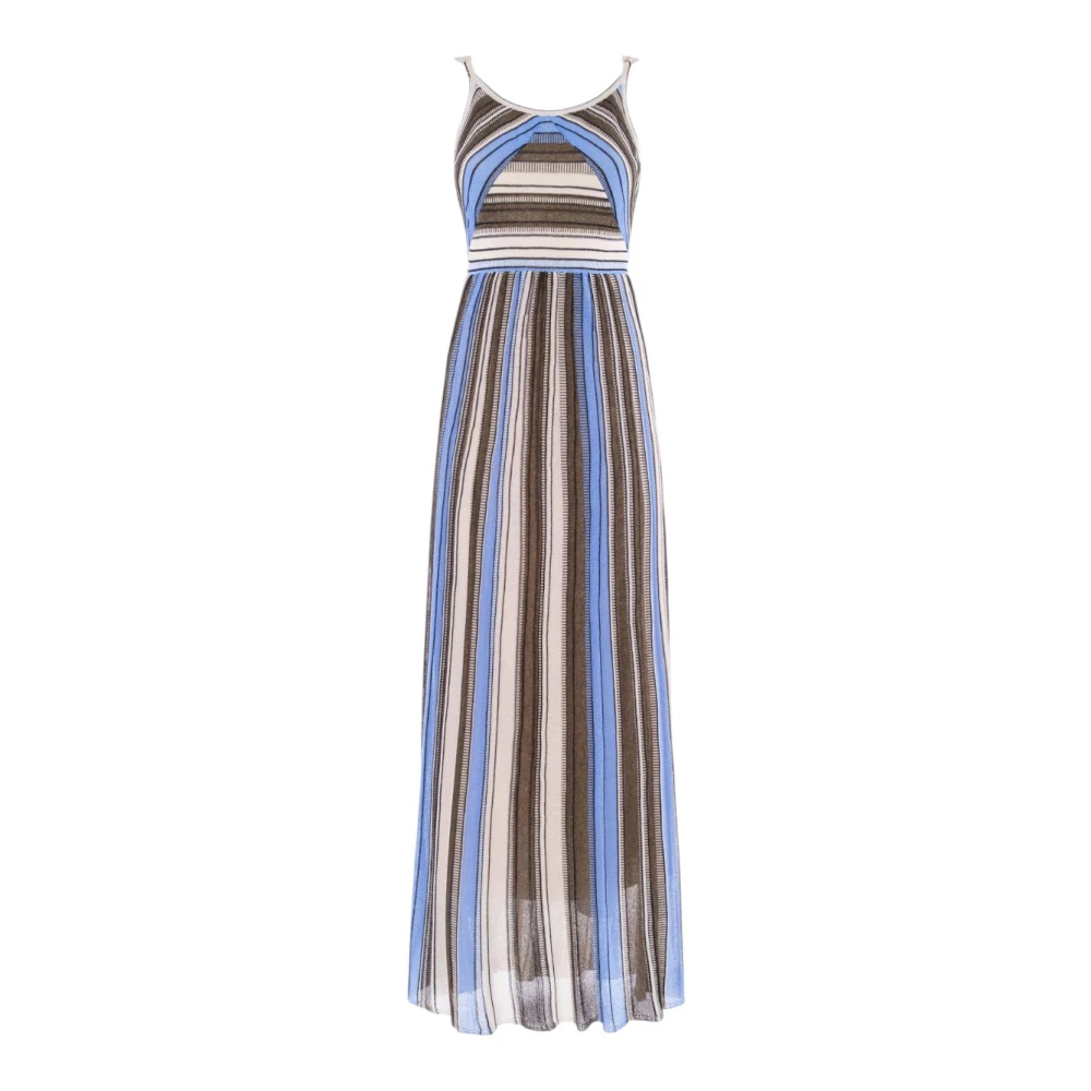 Nenette - Langes Strickkleid Mit Streifen Und Dünnen Trägern - Dresses -Damen -Mehrfarbig -M