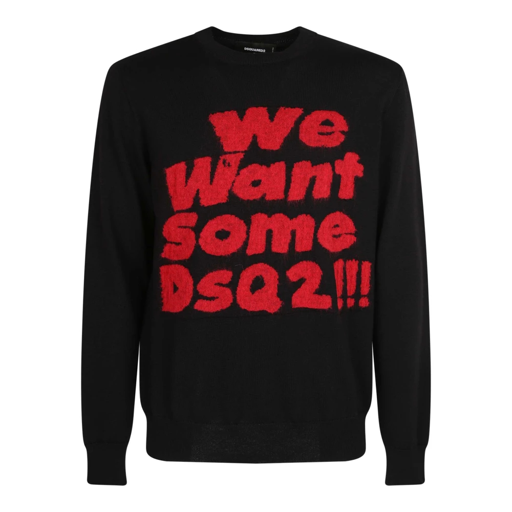 Dsquared2 Herren Schwarz - Er Strickpullover Stilvoll Trendy - Knitwear - K - Xs