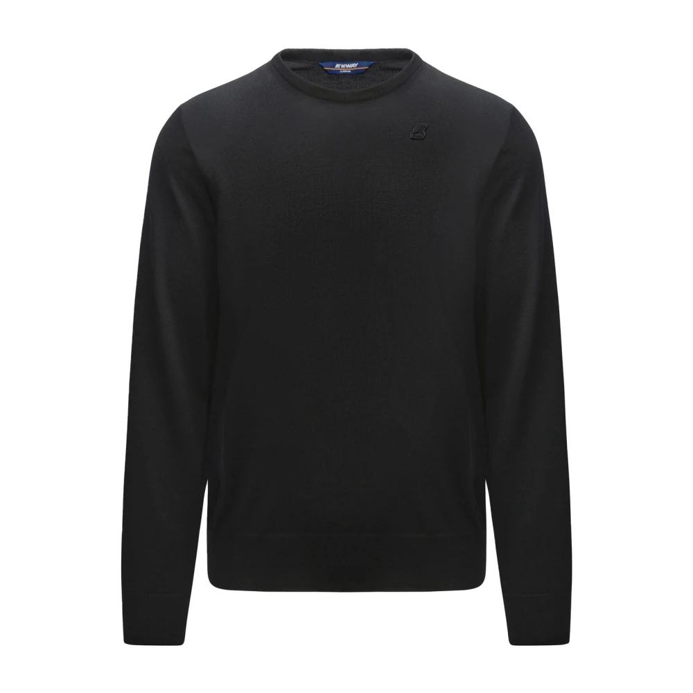 K-Way Herren Schwarz - Sebastien Merino Rundhals-Strickware - Knitwear - K - 2XL