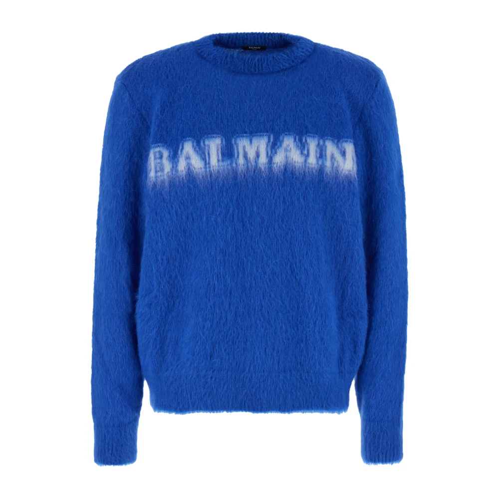 Balmain Herren Blau - Rundhals-Strickware - Knitwear - S