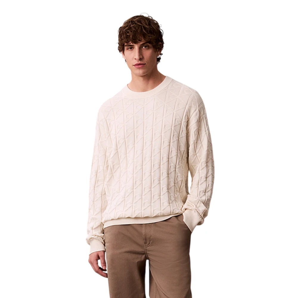 Calvin Klein Jeans Herren Calvin Klein Pullover Beige Gr. Groß - Bild 5