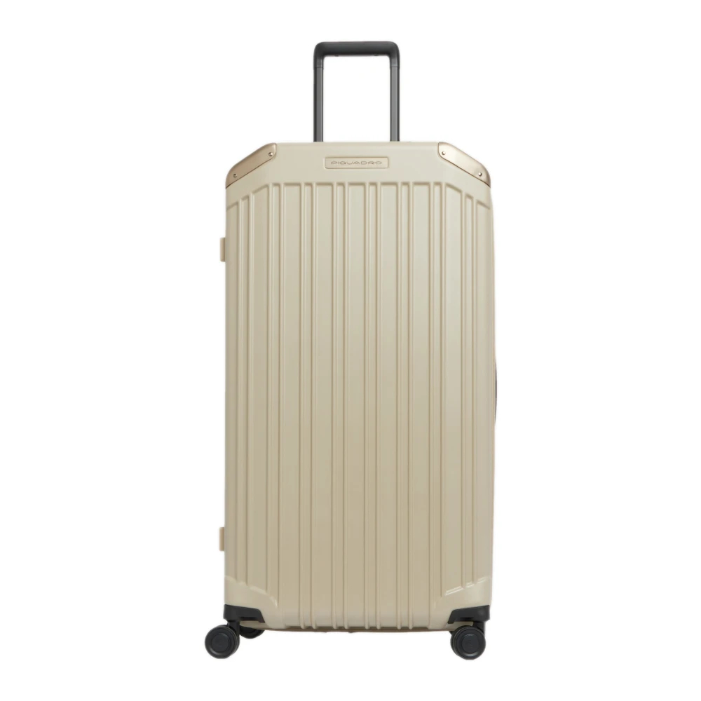 Piquadro Unisex Beige - Hartschalen-Trolley Mit 4 Rollen Im Koffer-Design - Suitcases - One Size