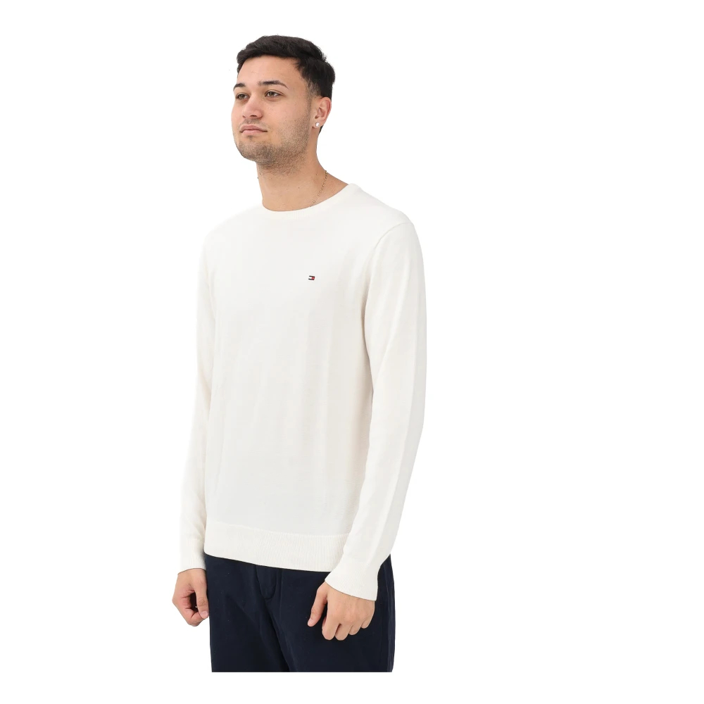 Tommy Hilfiger Herren Ivory Petal Rundhalspullover "Essential Cotton" Crewneck Regular Fit Premium Mode erhältlich in Größe L/S/XL/XXL von Baur - Bild 8