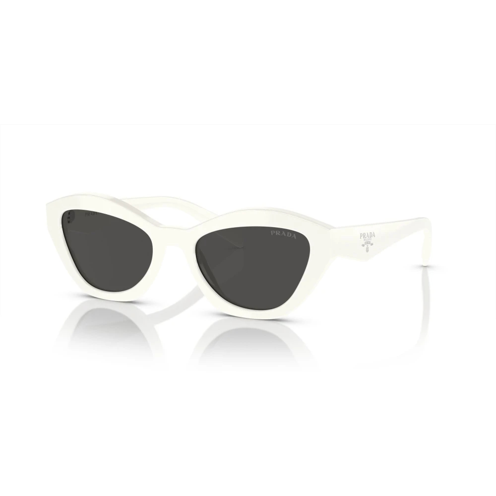 Prada Damen Grau Pr A02s 17K08z Sonnenbrillen Acetat Weiß Schmetterling Normal - Bild 5