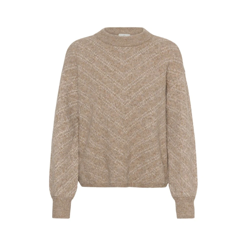 VAN GRAAF Kaffe Damen Taupe Strickpullover Kahillery Mehrfarbig, Extra Klein - Bild 2