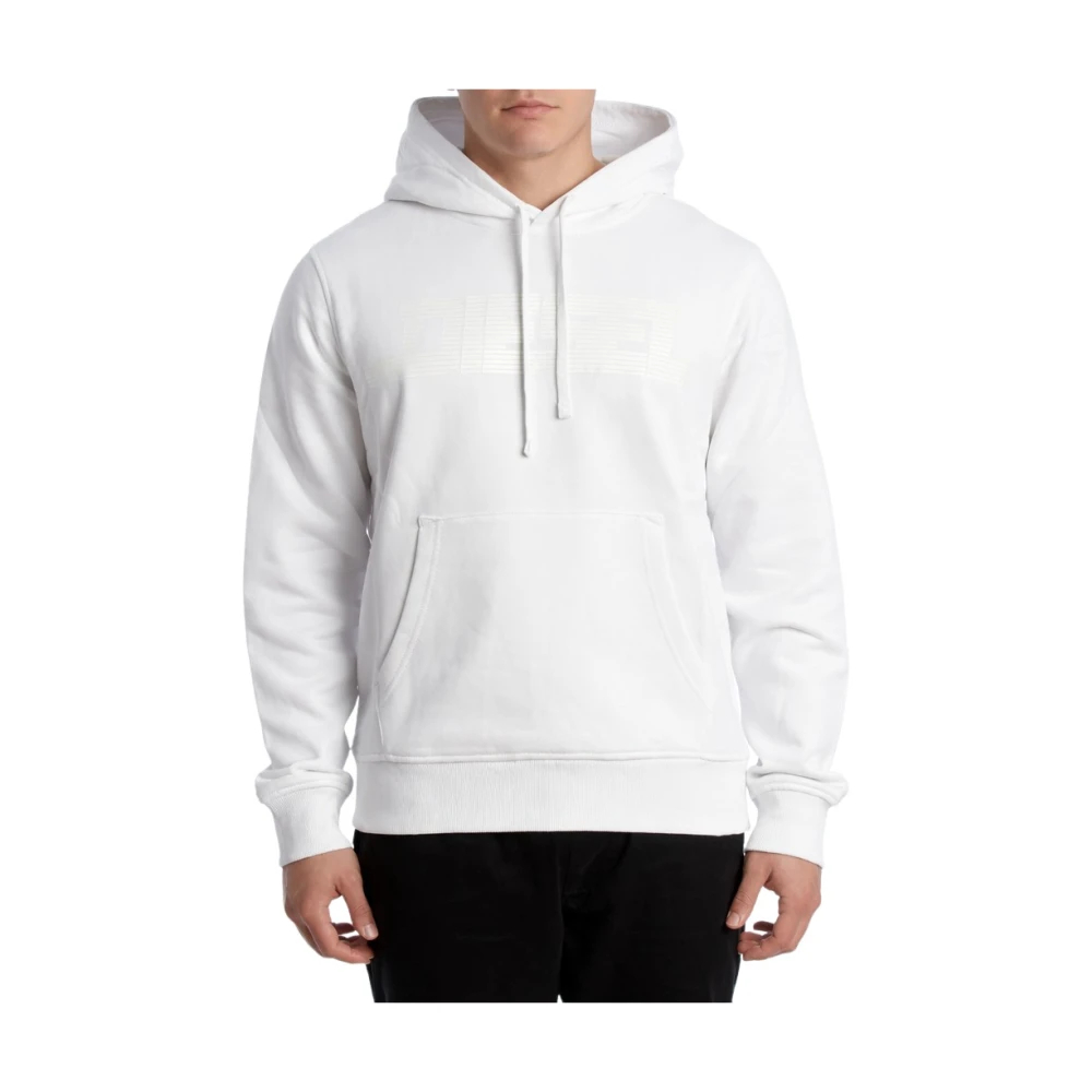 Diesel Herren Weiß - Logo Hoodie - Sweatshirts & Hoodies - S