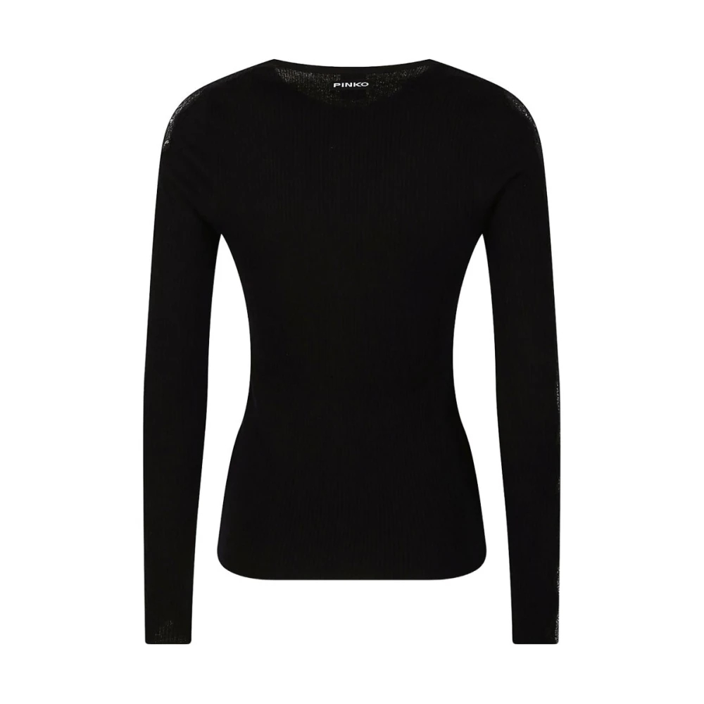 Pinko Damen Schwarz - Rundhals-Strickware - Knitwear - K - S