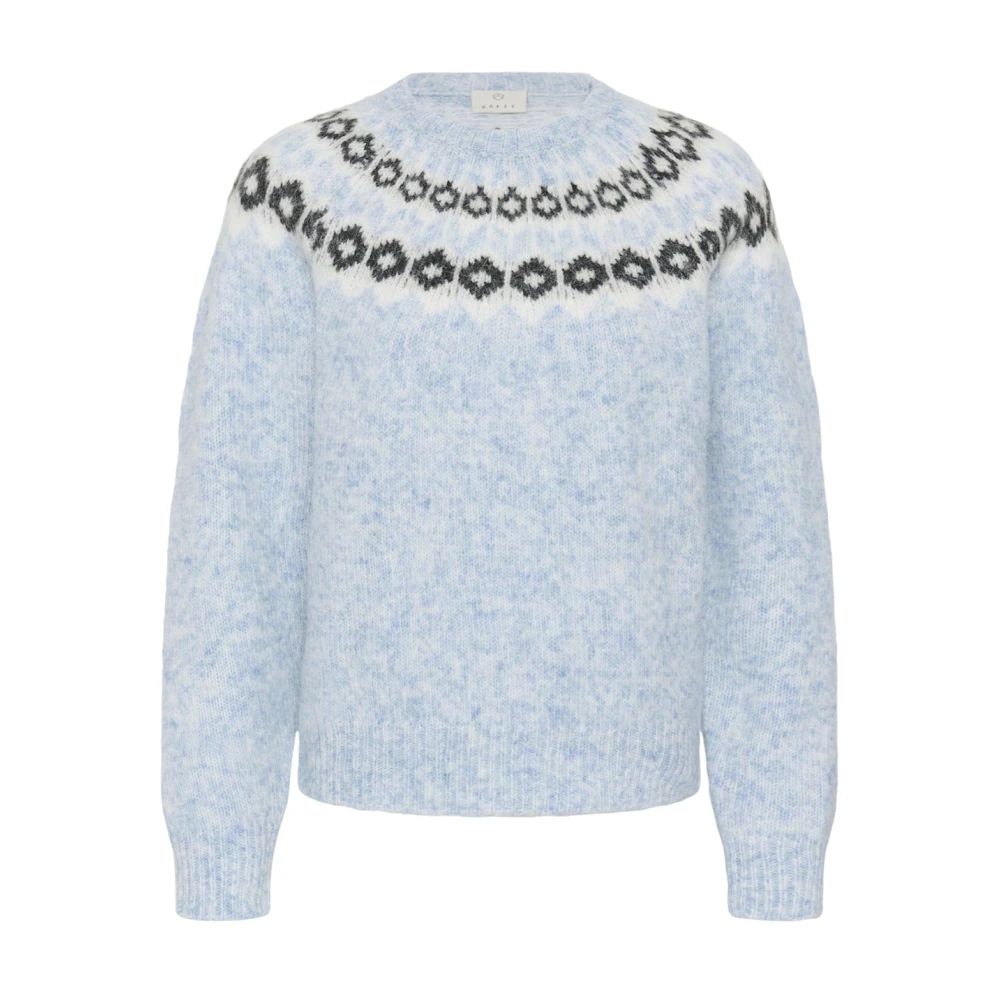 Kaffe Damen Blau Meliert Grau Chalk Pattern Strickpullover "Damen Strickpullover Kaberta" erhältlich in Größe L/XL von Baur - Bild 4