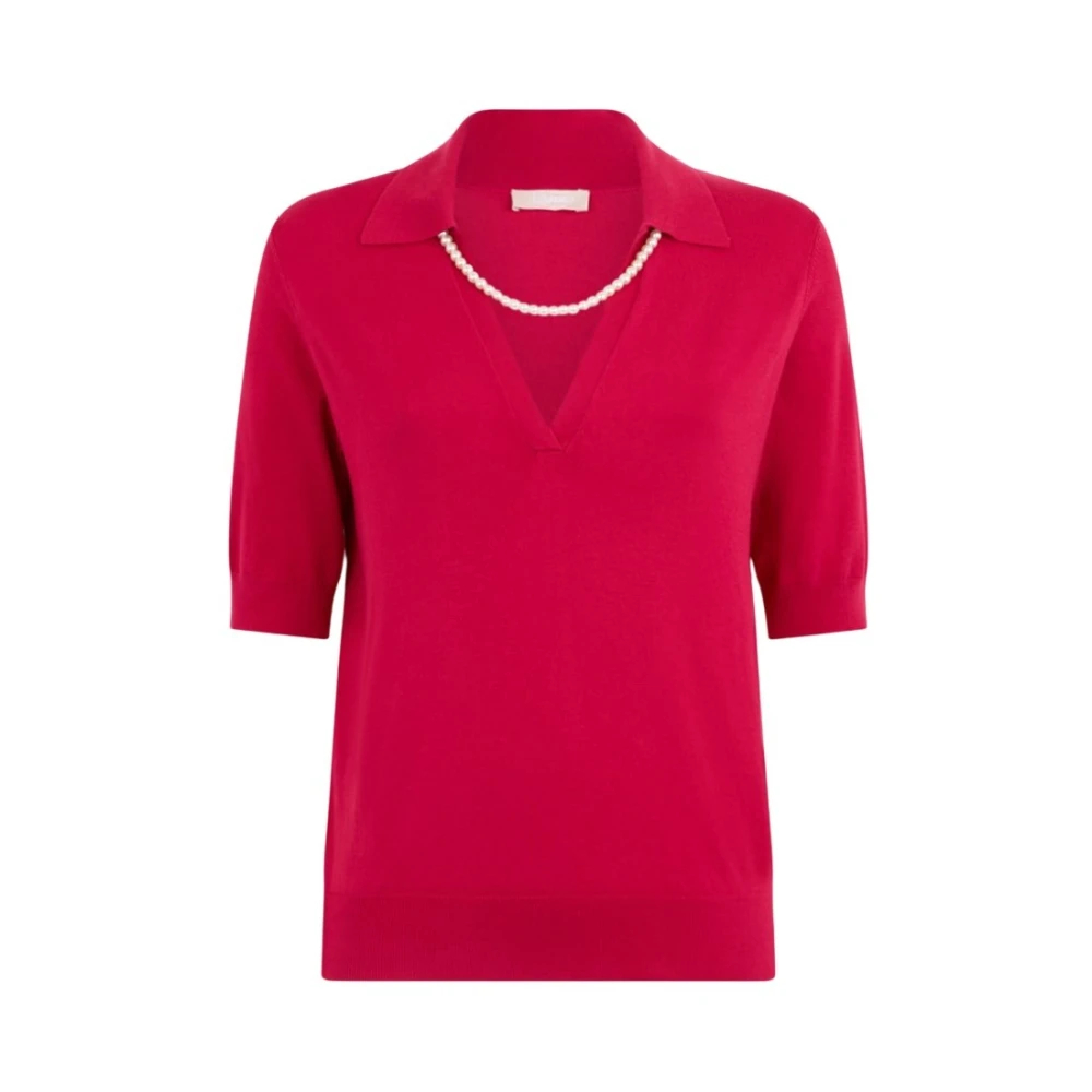 Liu Jo Damen Rosa - V-Ausschnitt Strickware - Knitwear - S