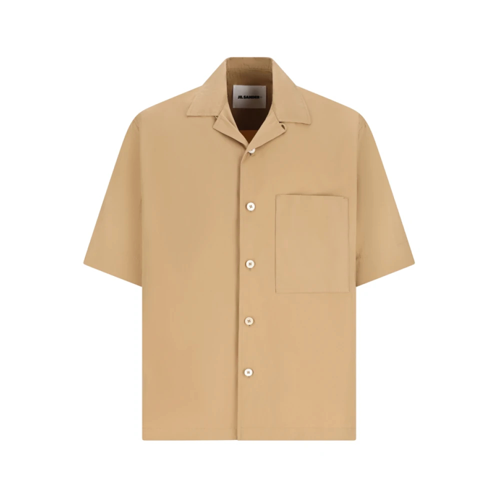 Jil Sander Herren Beige - Patch Pocket Cotton Poplin Shirt - Shirts - L