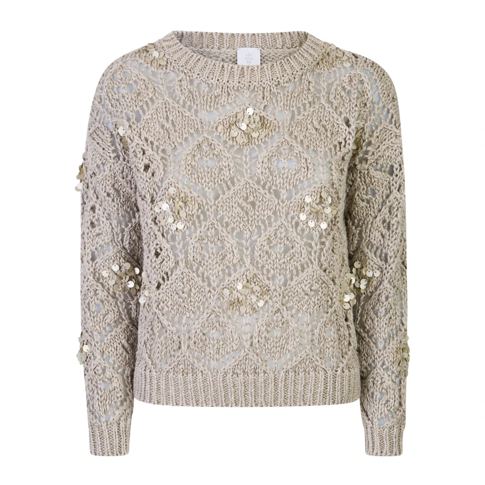Eleventy Damen Beige - Rundhals-Strickware - Knitwear - Xs