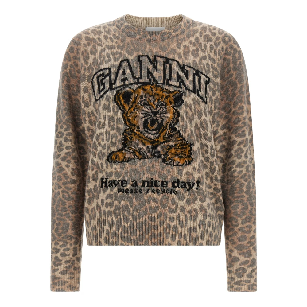 Ganni , Damen, Strickwaren, Beige, L - Bild 5
