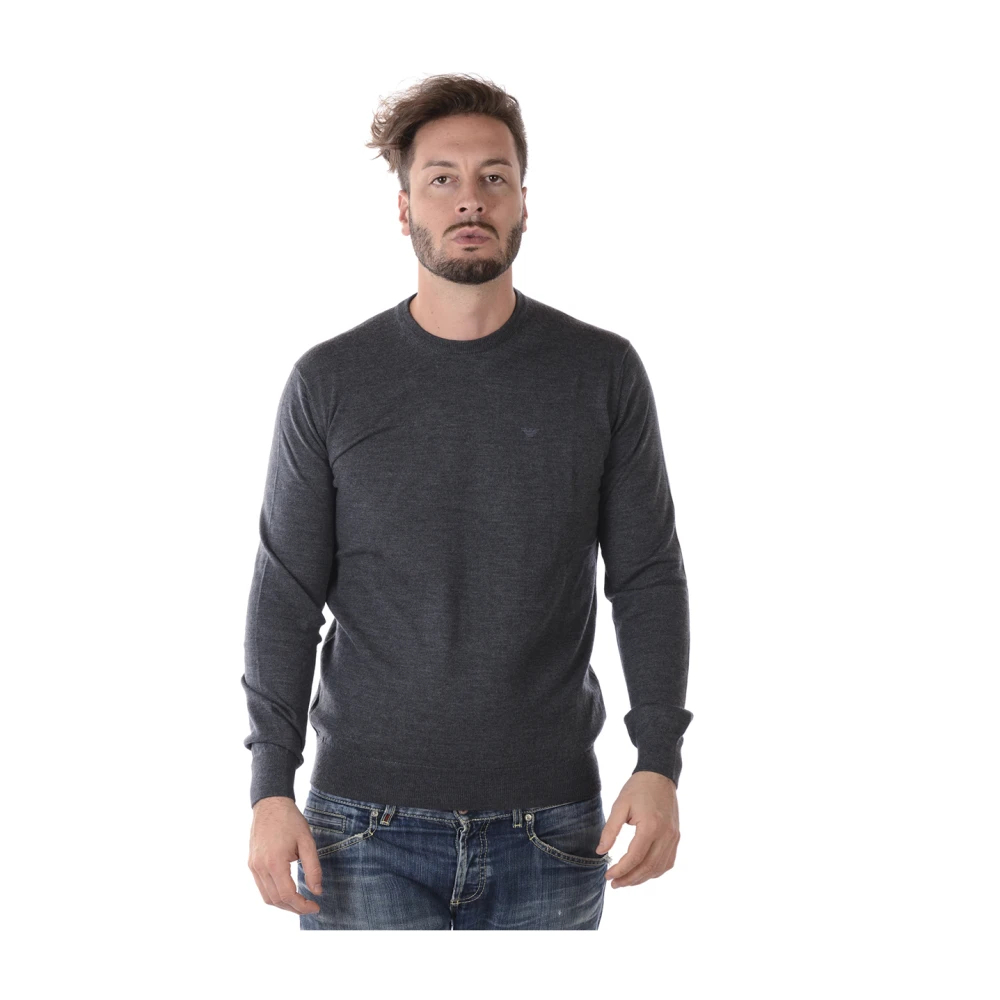 Emporio Armani Herren Grau - Rundhals-Strickware - Knitwear - S
