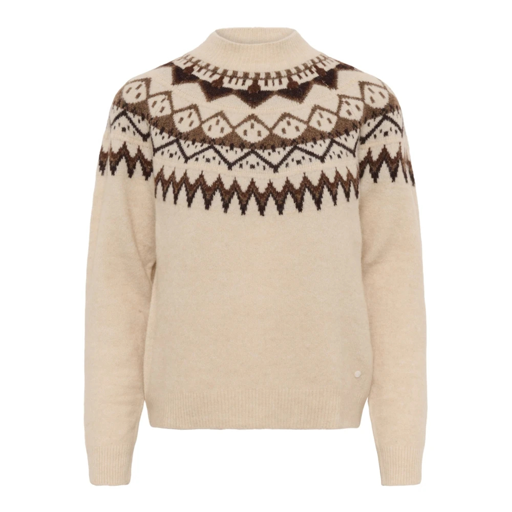 Cream Damen Oatmeal Melange Strickpullover "Damen Strickpullover Crcherrie" von Baur - Bild 4