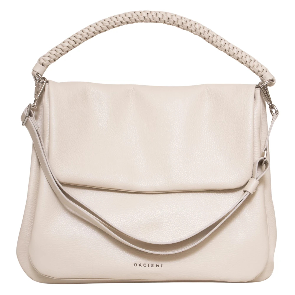Orciani Damen Beige - Leder-Schultertasche Mit Innentaschen - Bags - One Size