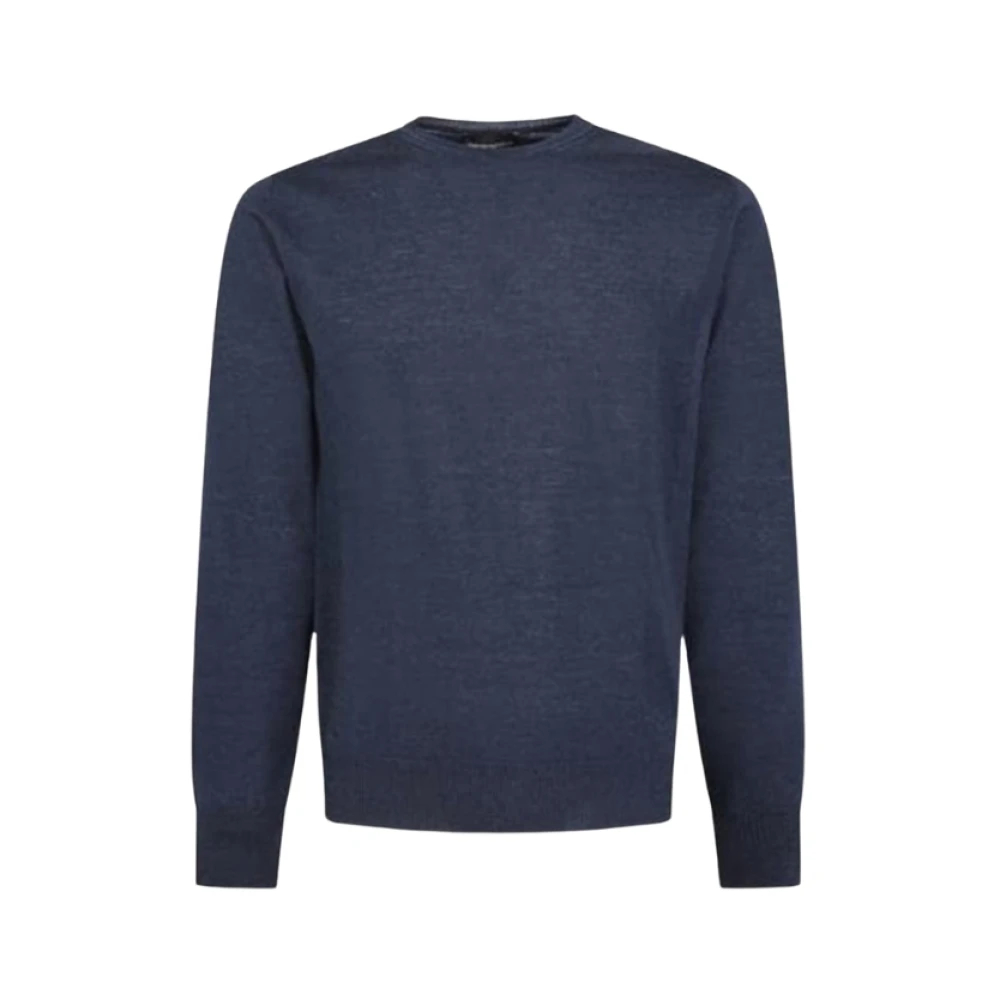 Emporio Armani Herren Blau - Rundhals-Strickware - Knitwear - Xl
