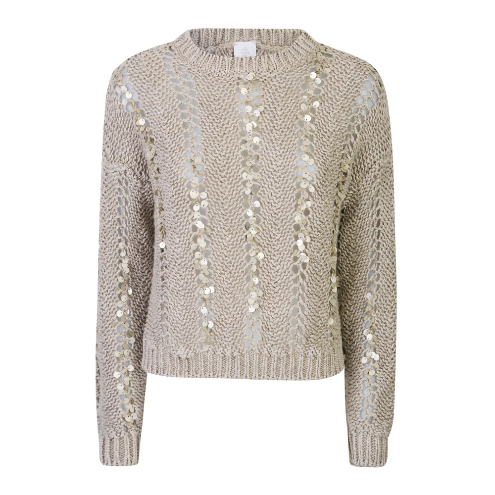Eleventy Damen Beige - Rundhals-Strickware - Knitwear - Xs