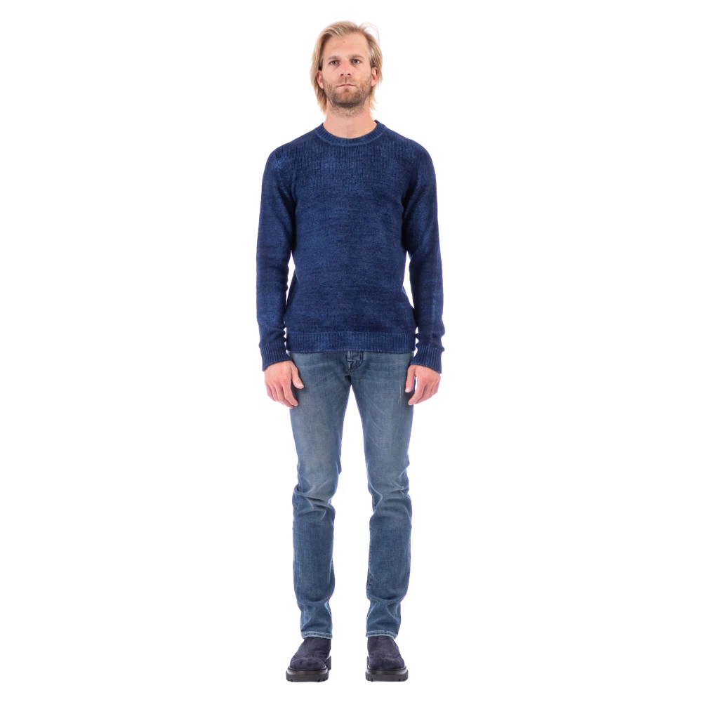 Roberto Collina Herren Blau - Rundhals-Strickware - Knitwear - M