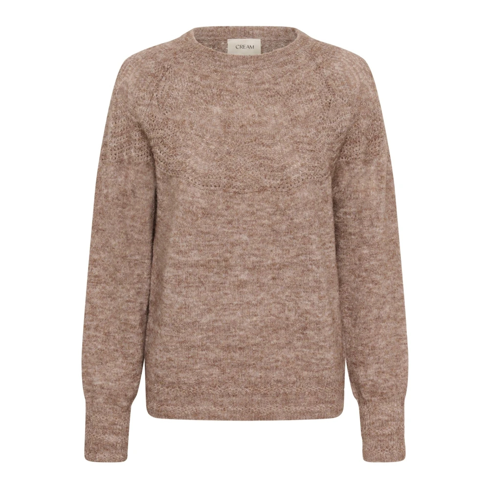 VAN GRAAF Cream Damen Taupe Strickpullover Crjunah Beige, Groß - Bild 4