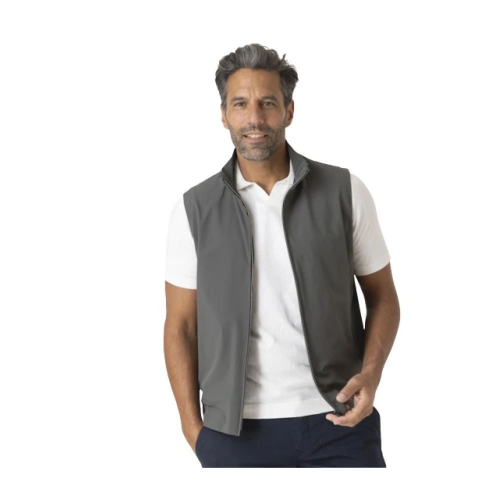 Rrd Herren Grau - Khaki Ärmellose Wasserdichte Weste Mit Reißverschluss - Jackets - Xl