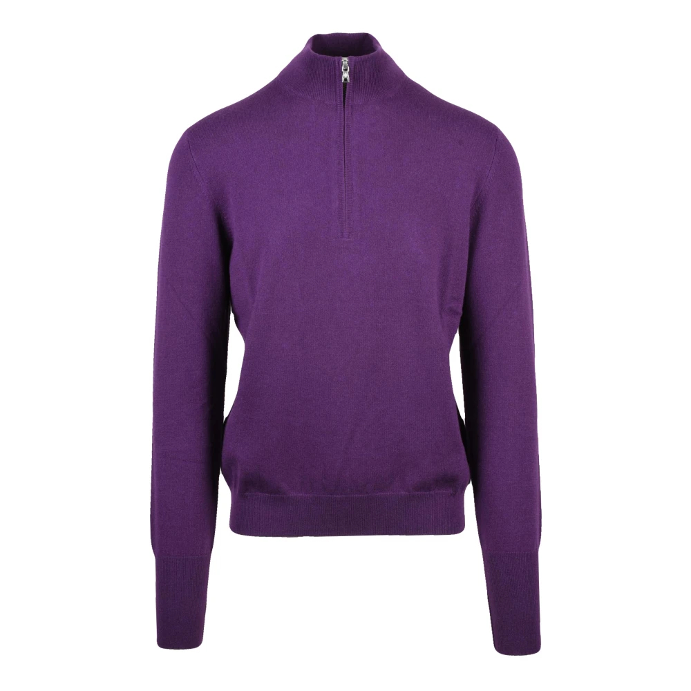 Ballantyne Herren Violett - Pullover Mit Reißverschluss - Knitwear - Lila - Xl