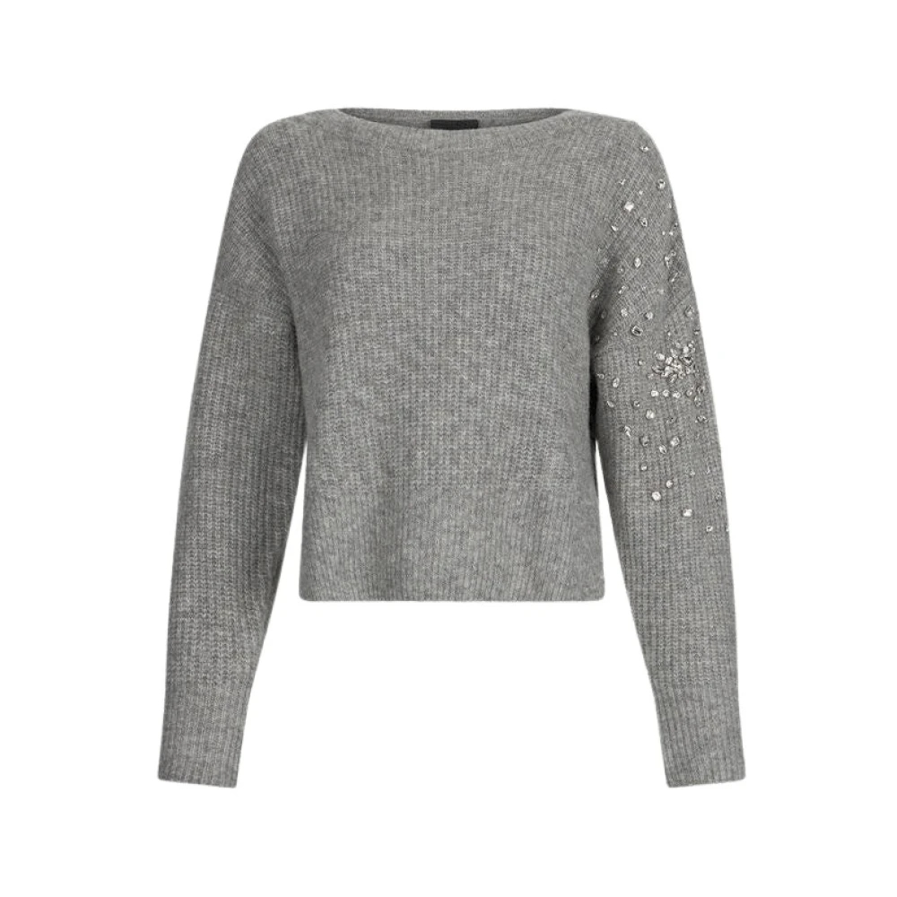 Liu Jo Damen Grau - Rundhals-Strickware - Knitwear - L