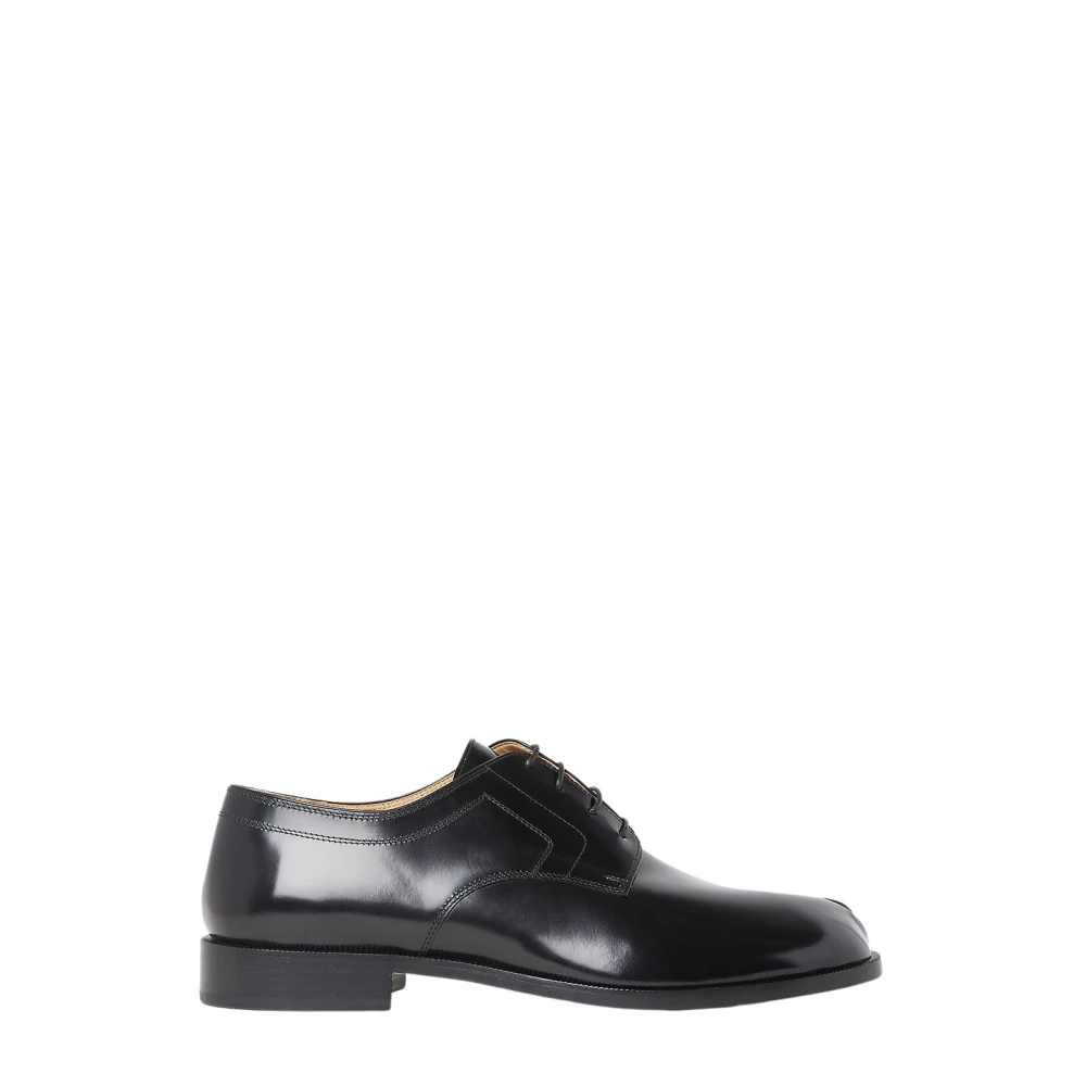 Maison Margiela - Polierter Lederschuh Tabi Mit Schnürung - Shoes - Herren - Schwarzk - 40 Eu