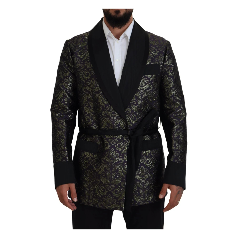 Dolce & Gabbana Herren Multicolor - Goldenes Jacquard Kimono Jacket - Jackets - Mehrfarbig - Xl