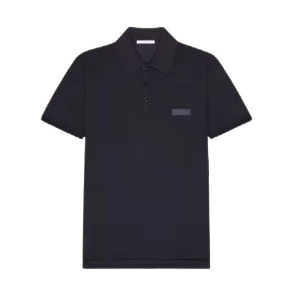 Givenchy Herren Schwarz - Logo Baumwoll-Piqué-Poloshirt - Tops - K - L
