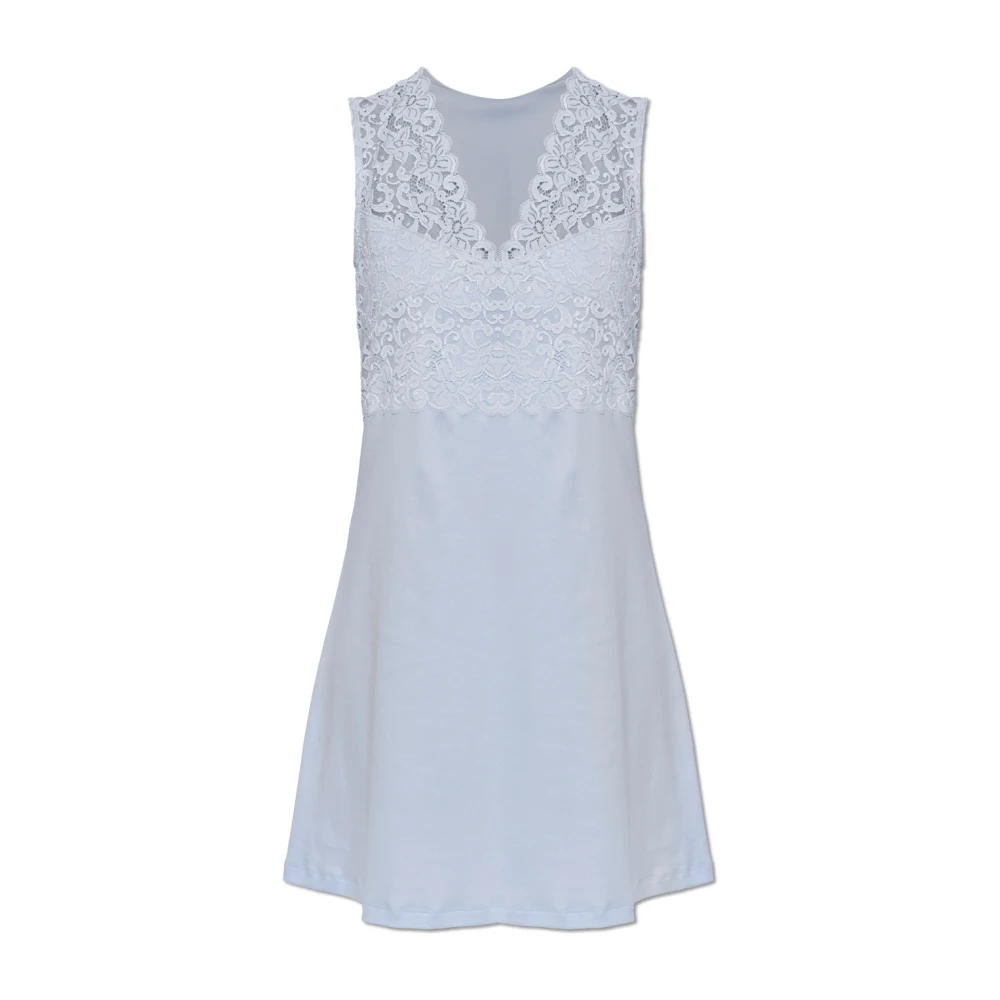 Hanro Damen Blau - Moments Nw Ärmelloses Nachthemd - Nightwear & Lounge - L