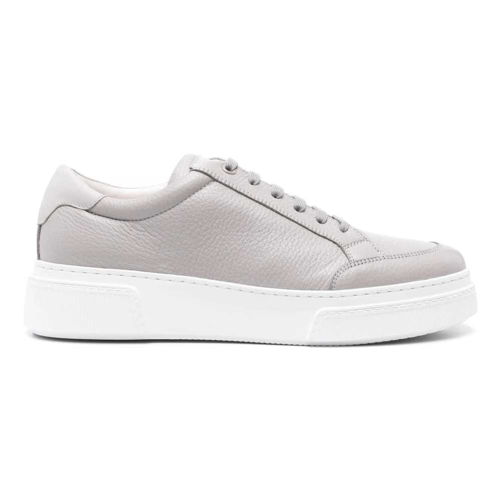 Giorgio Armani Herren Grau - Elegante E Ledersneaker - Shoes - 43 Eu