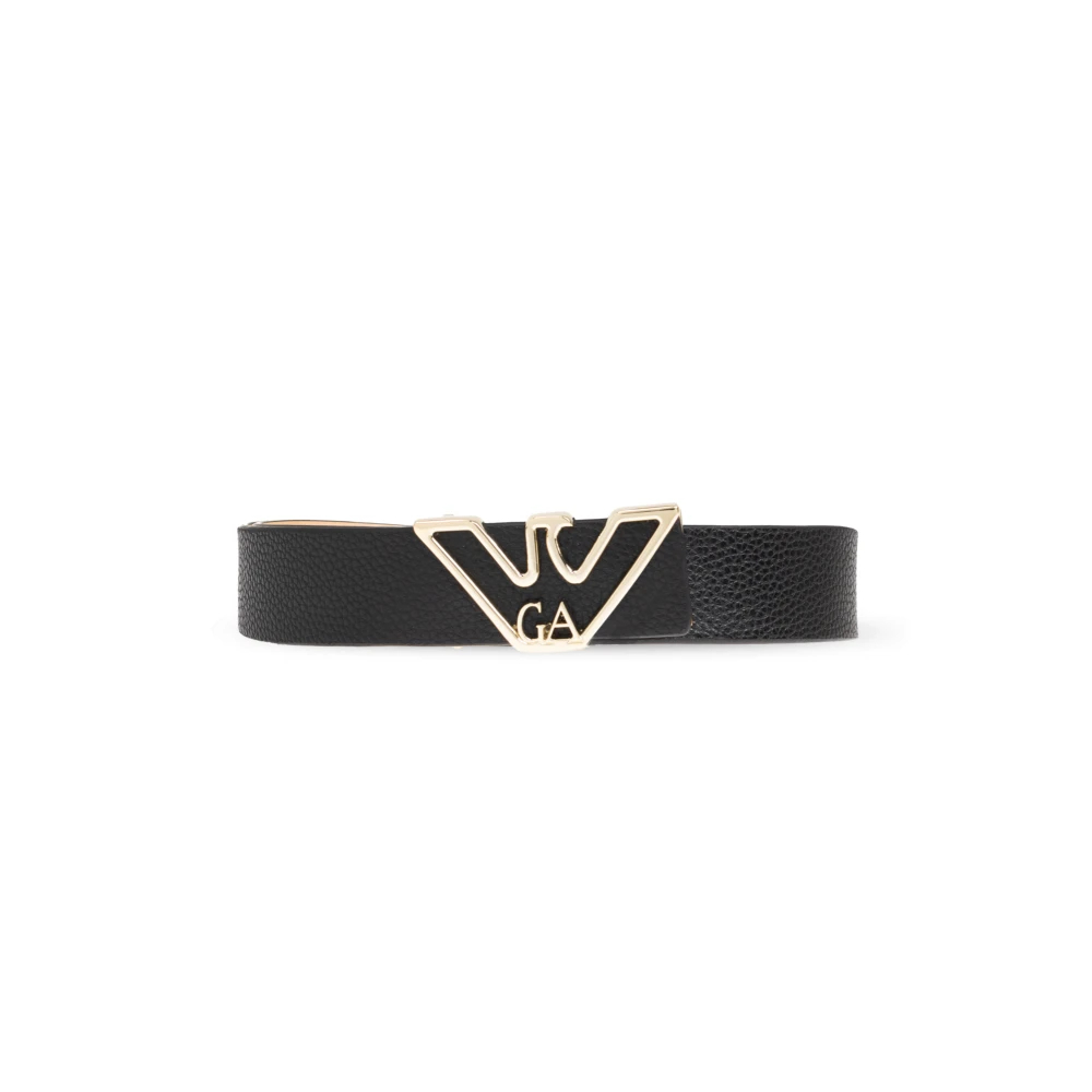 Emporio Armani Damen Schwarz - Ledergürtel - Accessories - K - 100 Cm