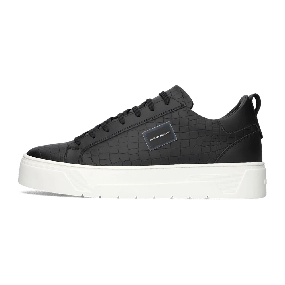Antony Morato Herren Schwarz - E Leder Bold Sneakers - Shoes - K -41 Eu