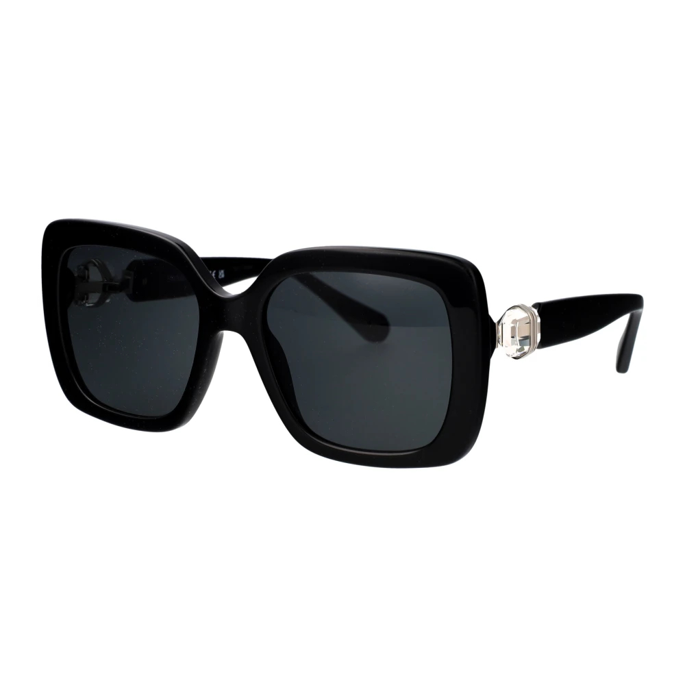 Swarovski Damen Schwarz Sk6001 100187 Sonnenbrillen Acetat Grau Quadratisch Normal - Bild 6