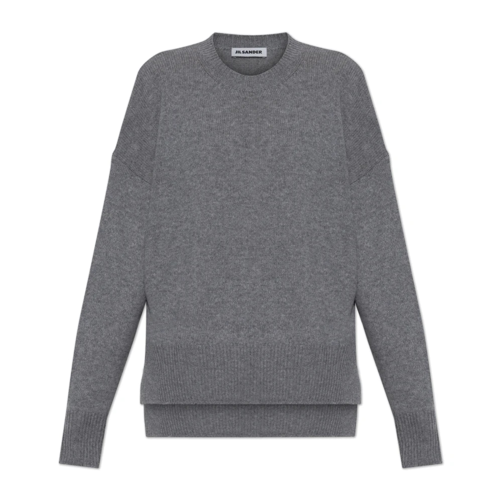 Jil Sander Damen Grau - Locker Geschnittener Kaschmirpullover - Knitwear - M