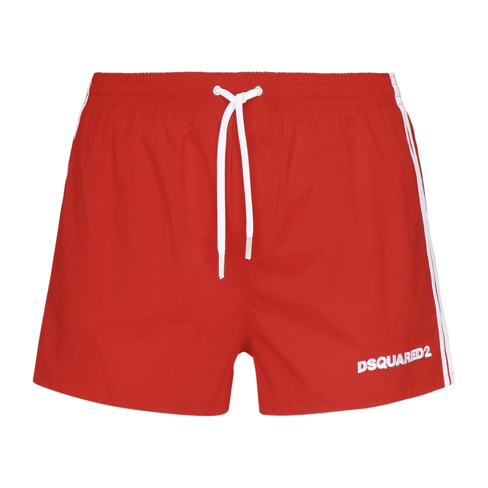 Dsquared2 - Rote Meer Kleidung Boxer Midi - Swimwear -Herren -Rot -L