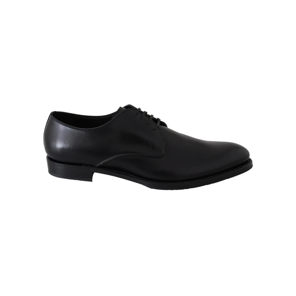 Dolce & Gabbana Herren Schwarz - Elegante Derby-Kleiderschuhe Aus Leder - Shoes - K - 39 Eu