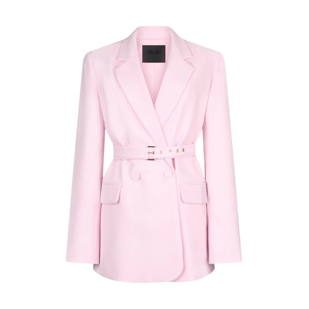 Liu Jo Damen Rosa - Geknöpfter Stretch-Blazer Mit Gürtel - Jackets - 2XL