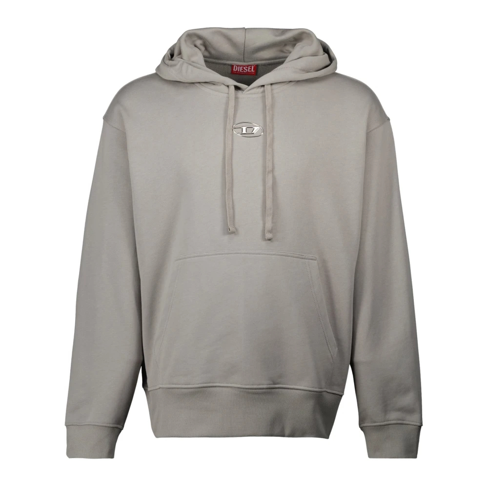 Diesel Herren Grau - Er Kapuzenpullover Frühling-Sommer 2025 - Sweatshirts & Hoodies - S