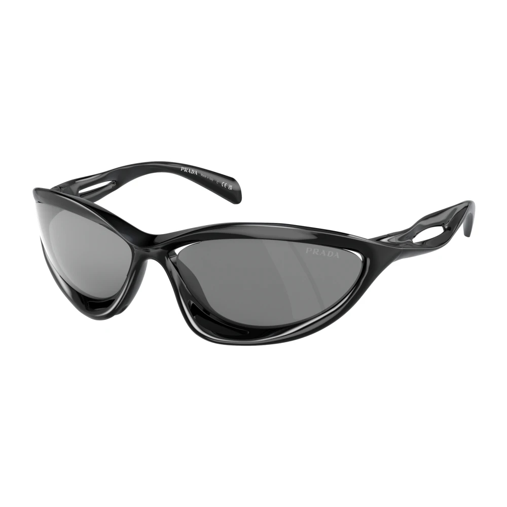 Prada Herren Grau Verspiegelt Silber Mann Sunglass Pr A26s - Rahmenfarbe: Schwarz, Linsenfarbe: - Bild 4
