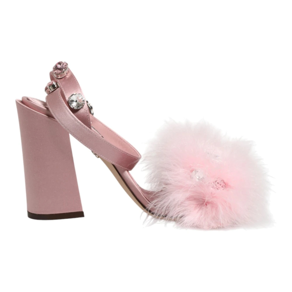Dolce & Gabbana Damen Rosa - Sandalen Mit Pailletten Und Knöchelriemen - Shoes - 36 1/2 Eu