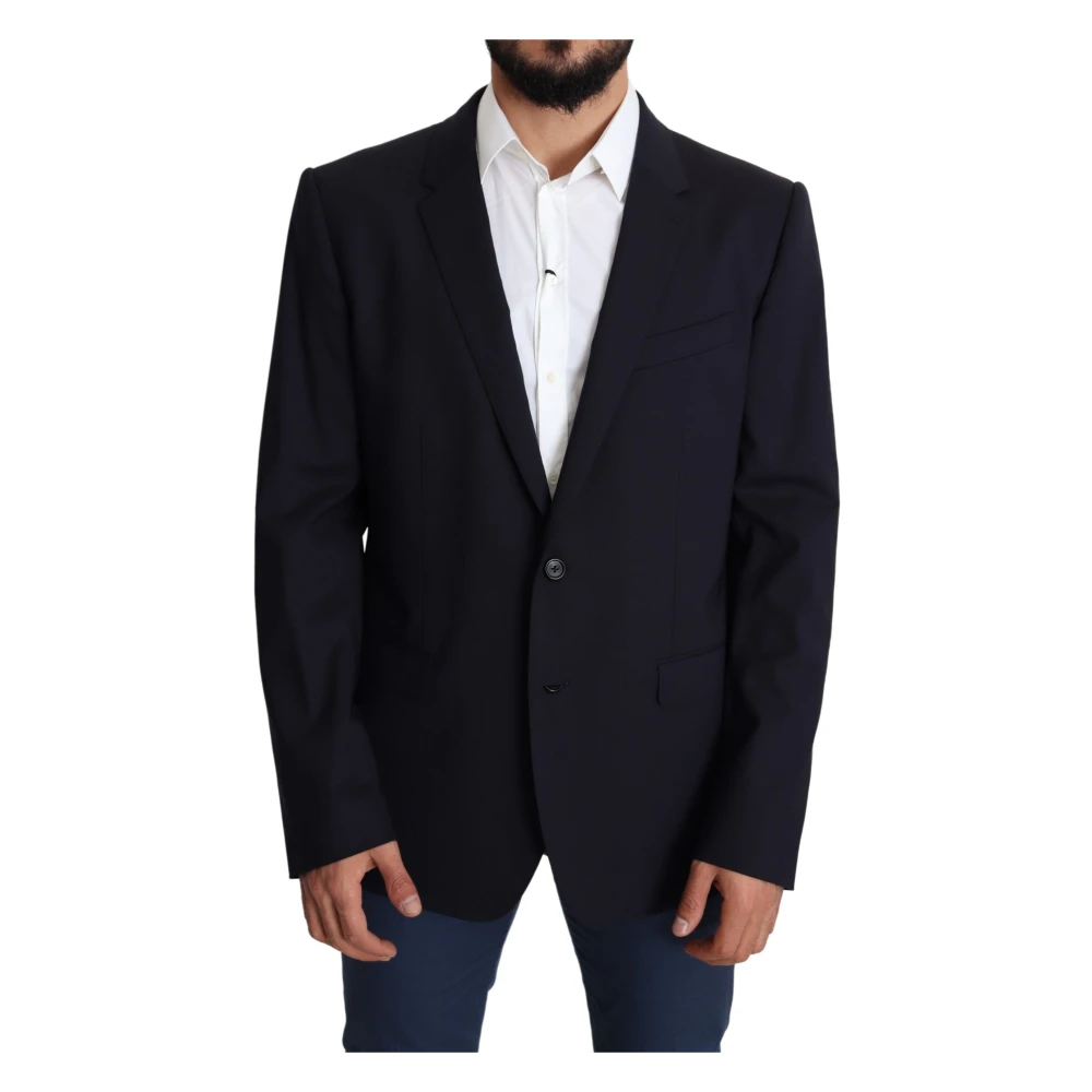 Dolce & Gabbana Herren Schwarz - Eleganter Martini-Blazer Aus Er Wolle - Jackets - K - 2XL