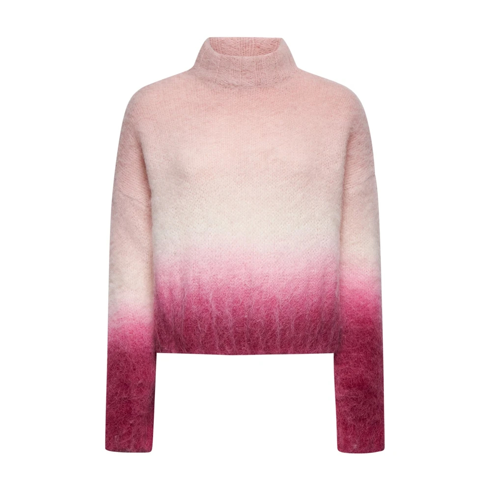 Silvian Heach Damen Rosa - Verlaufspullover Mit Hohem Kragen - Knitwear - Xl