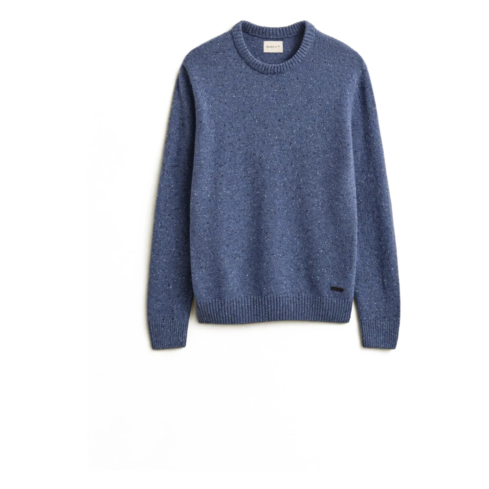 Gant Herren Blau Für 8040262 Rundhalspullover Aus Wollmischung Mit En Noppen (L), Lässig, Recycelte Wolle - Bild 6