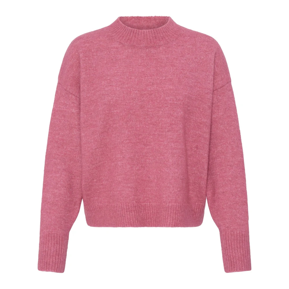 VAN GRAAF Ichi Damen Altrosa Strickpullover Langarm Ihsage Pink, Klein - Bild 6