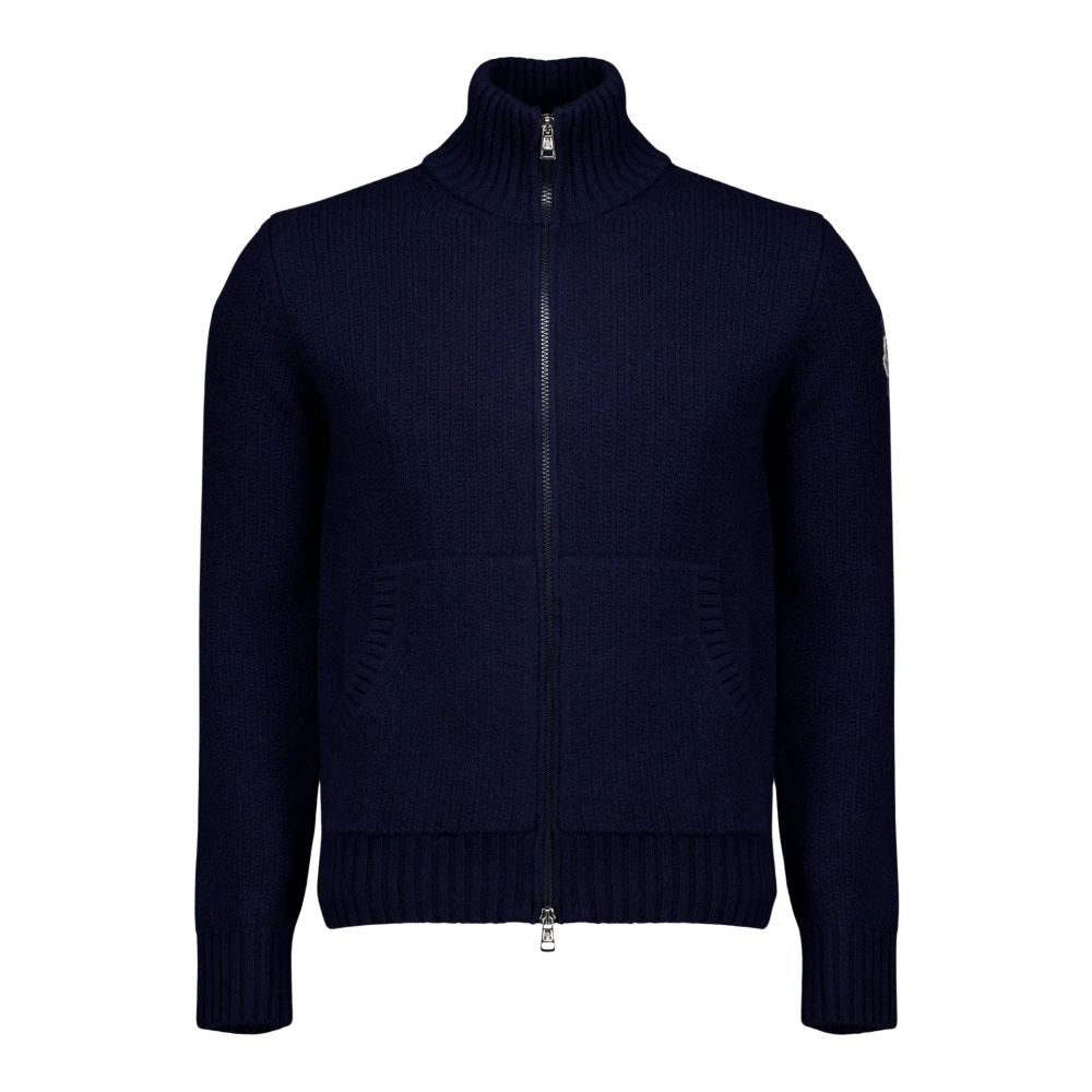 MONCLER | Blue wool and cashmere blend zip-up cardigan | male | XL - Bild 6