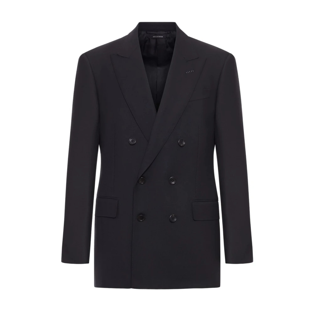Tom Ford Herren Schwarz - Wollblazer Mit Doppelter Knopfleiste - Jackets - K - L